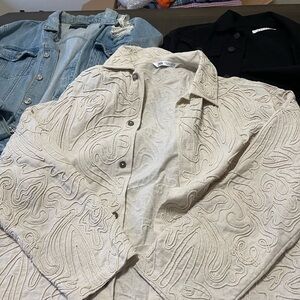 Zara Beige Textured Jacket